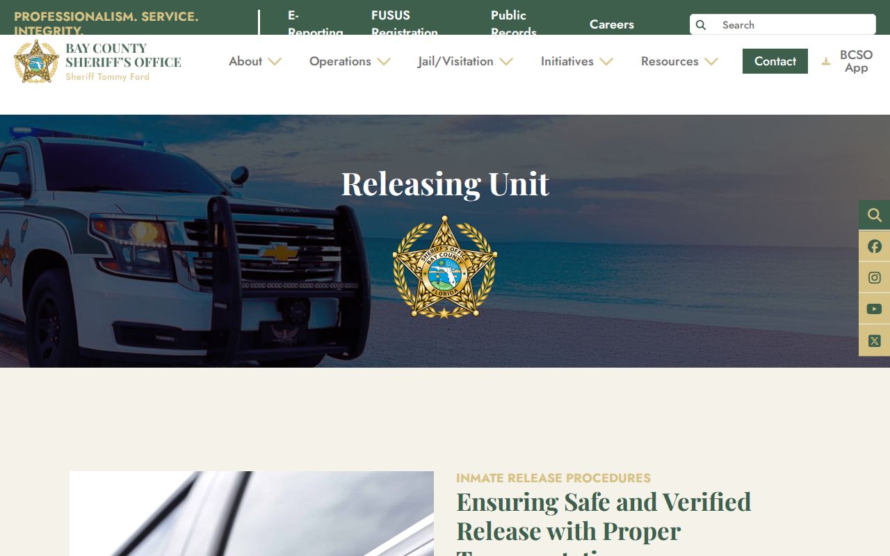Bay County 72 hour release processing verification